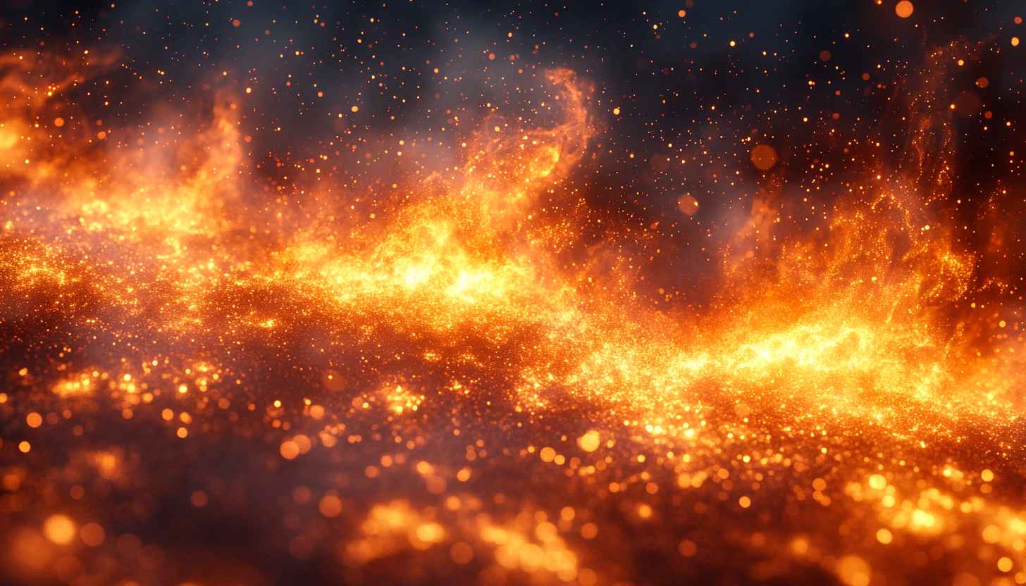 Fiery Flames 4K Desktop Background Sparkling Hot Fire Wallpaper