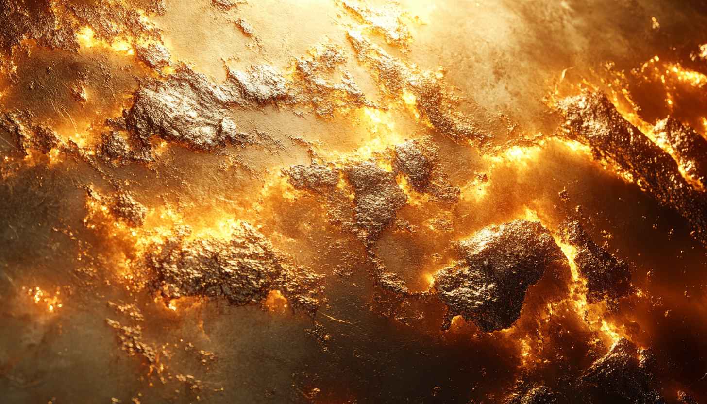 Fiery Gold Texture 4K Desktop Background Free Mobile Wallpaper