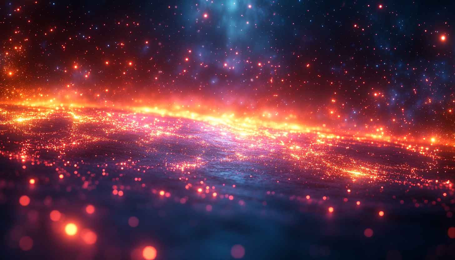 Orange Blue Cosmic Galaxy 4K Desktop Background Mobile Wallpaper