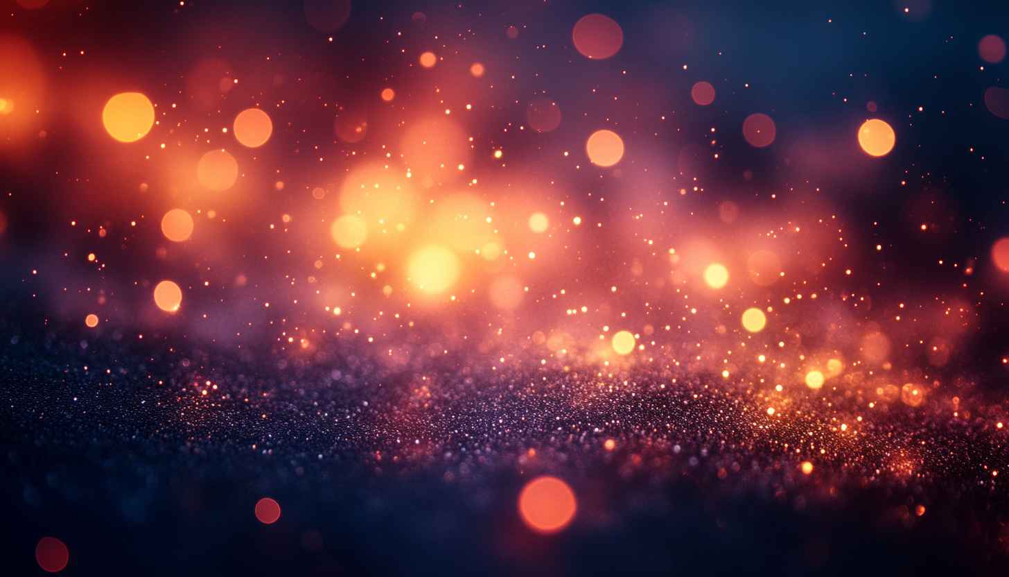Abstract Glitter Sparkle Background Wallpaper, Orange Bokeh Lights for Desktop