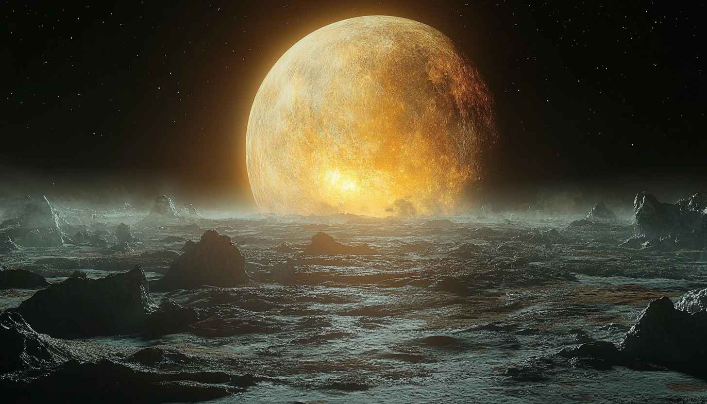 Exoplanet Surface 4K Wallpaper - Rocky Terrain Planet Mobile Background ...