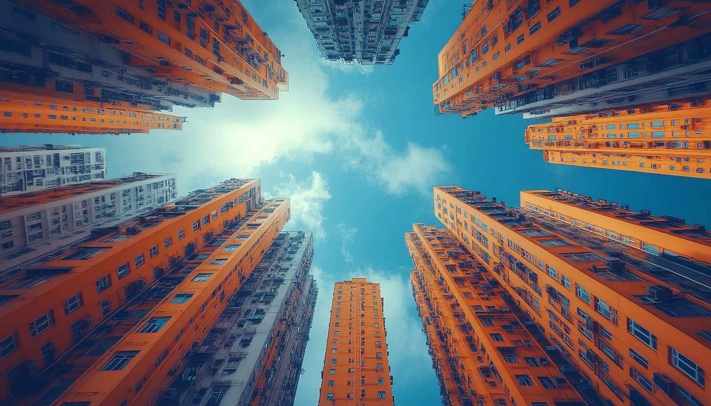 Hong Kong Architecture Wallpaper: Urban Cityscape 4K Desktop Background