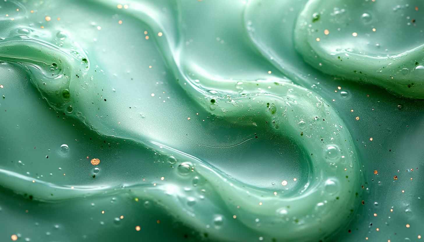 Abstract Green Glitter Gel Desktop Background Free Mobile Wallpaper