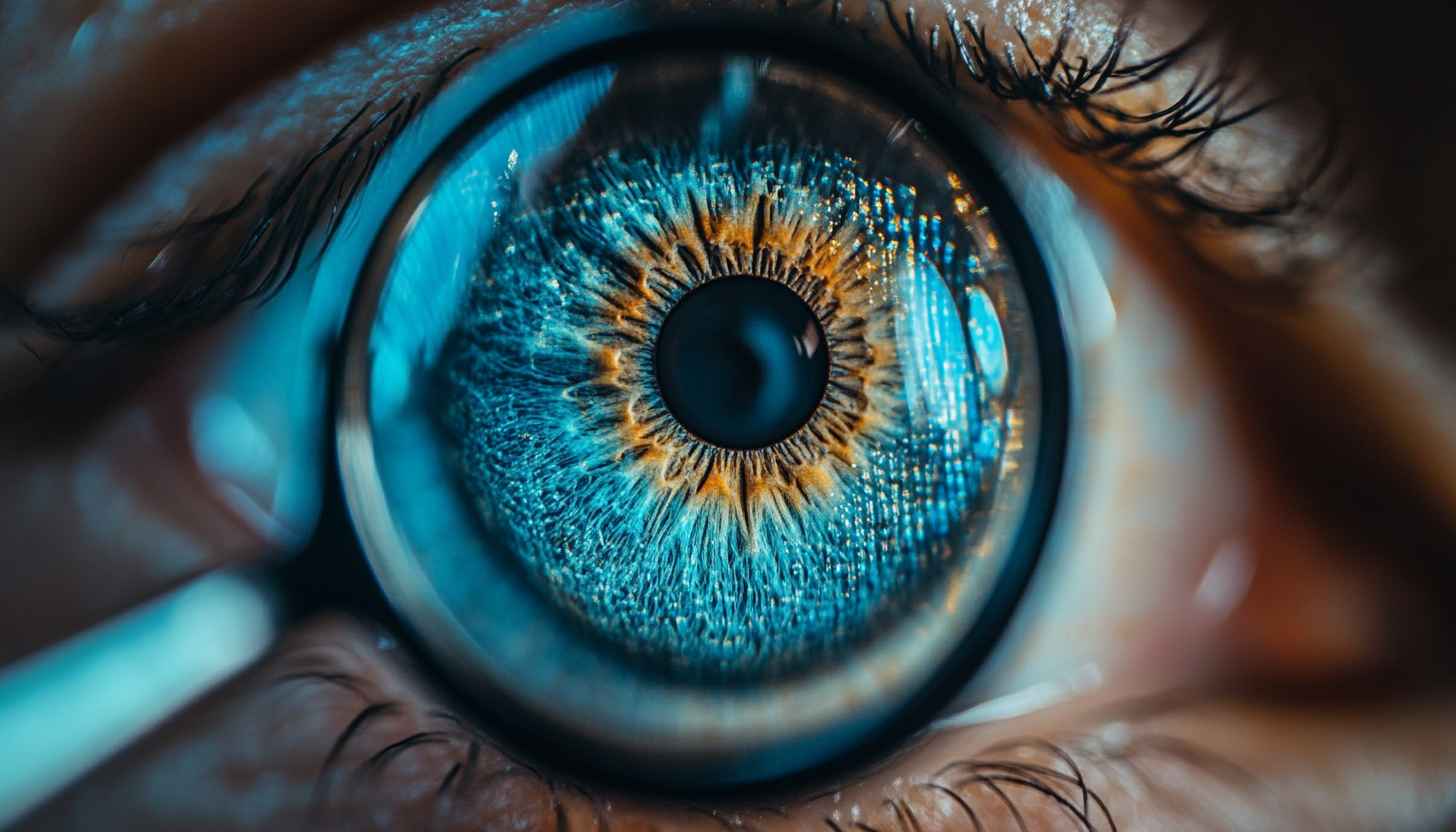 Macro Blue Eye Close Up 4K Mobile Wallpaper Background