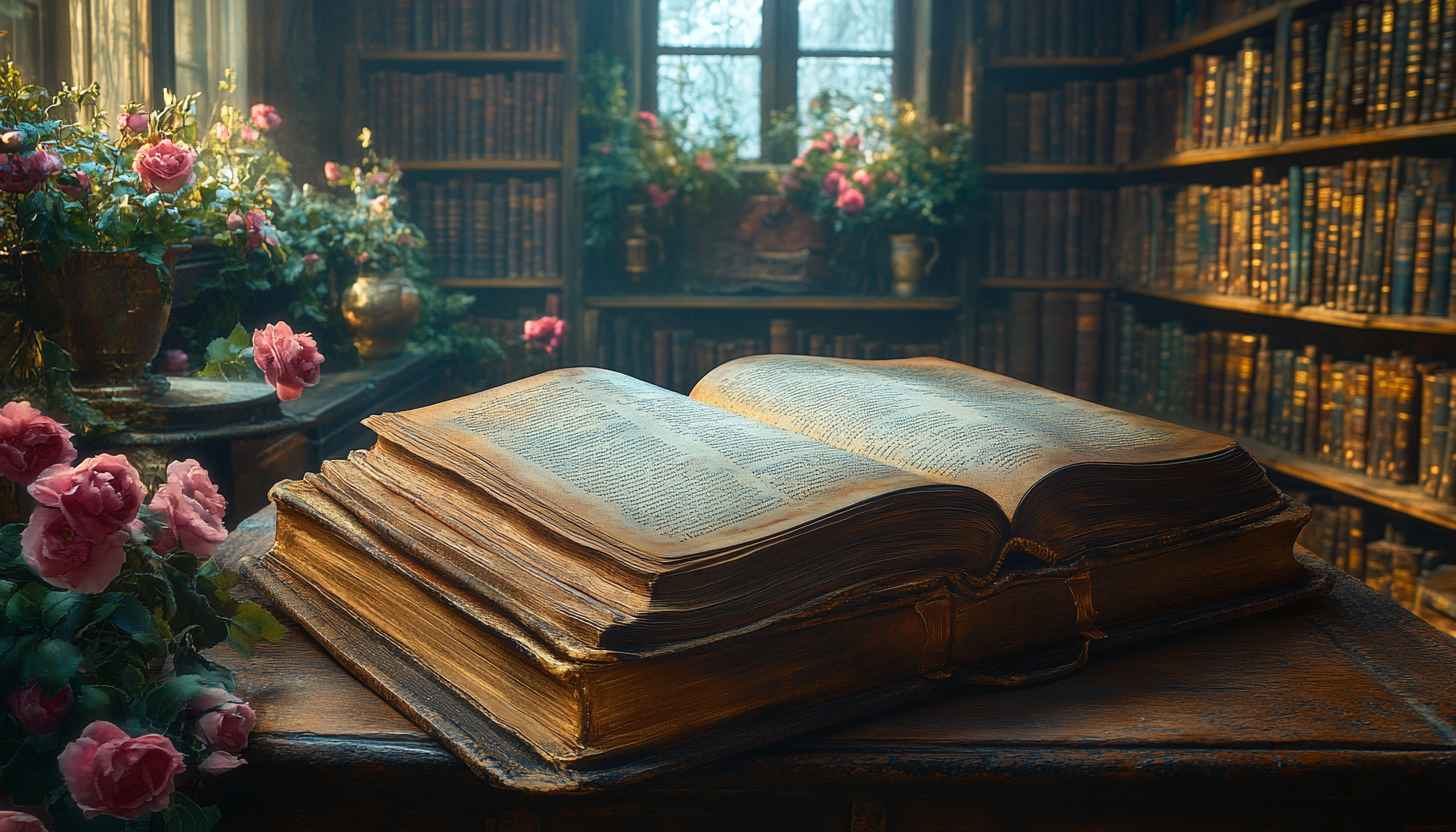 Antique Book Library Aesthetic Wallpaper Free 4K Desktop Background