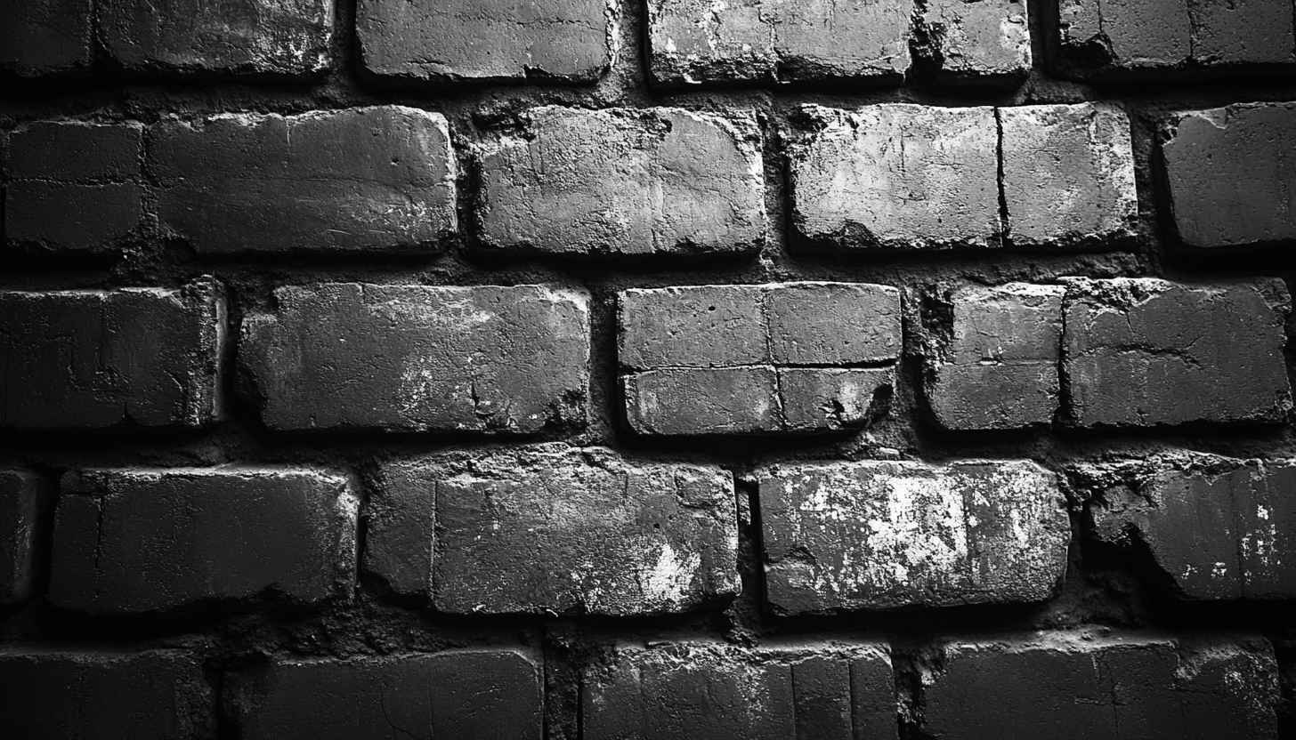 Monochrome Brick Wall Texture Background - Free Mobile Wallpaper