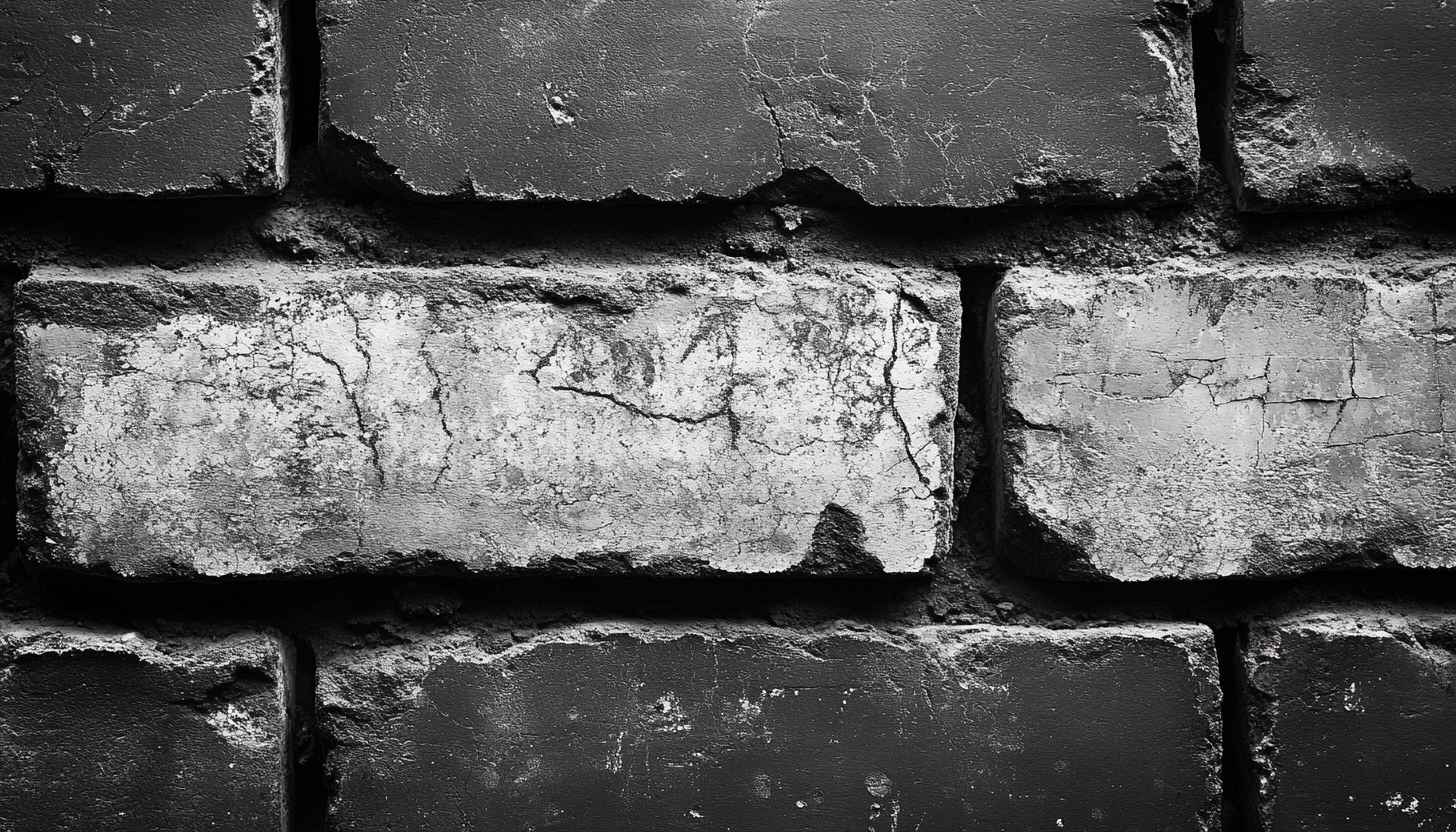 Monochrome Brick Wall Texture Desktop Background | Free Wallpaper