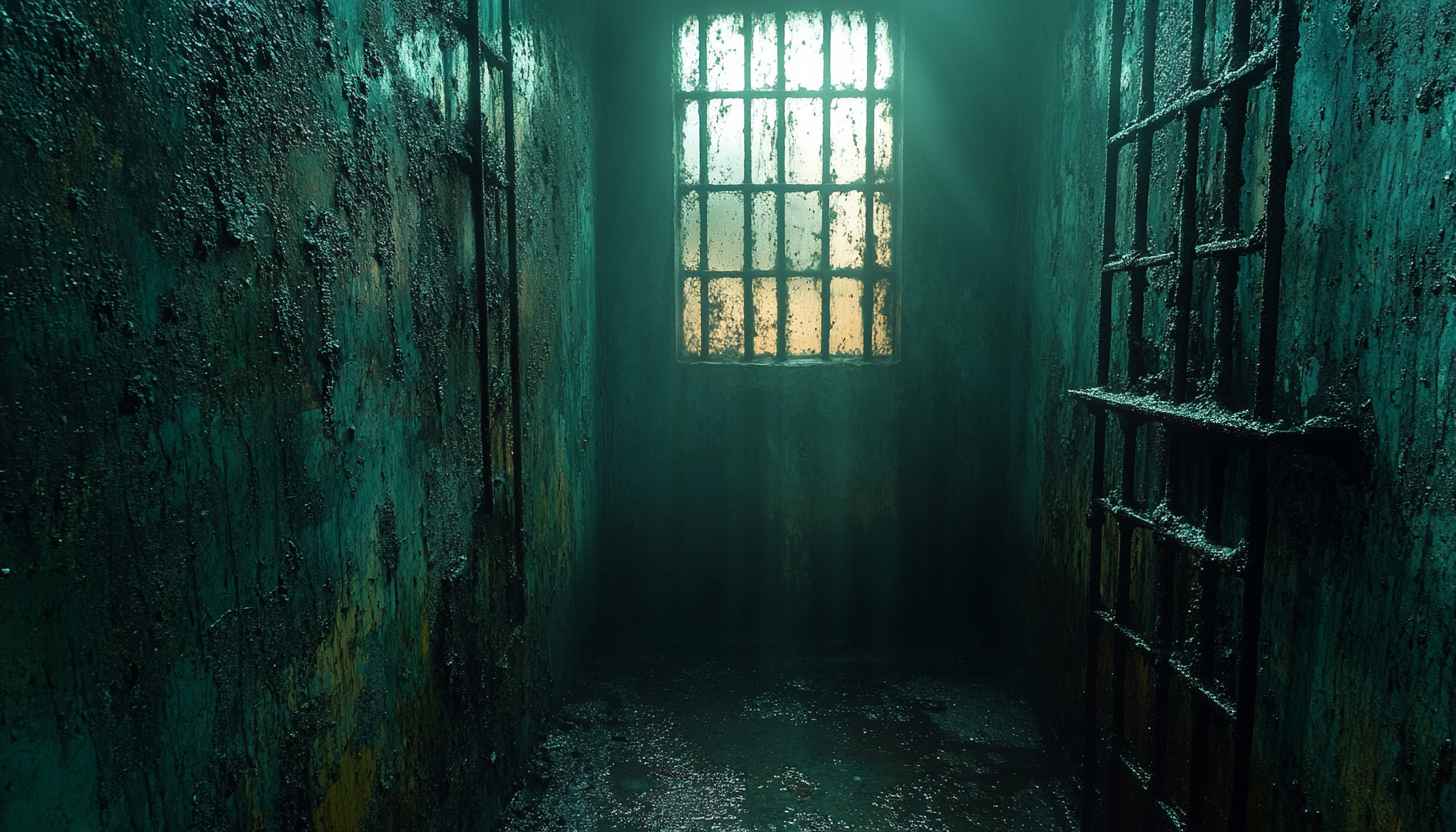 Abandoned Prison Cell Mobile Wallpaper Dark Jail 4K Background
