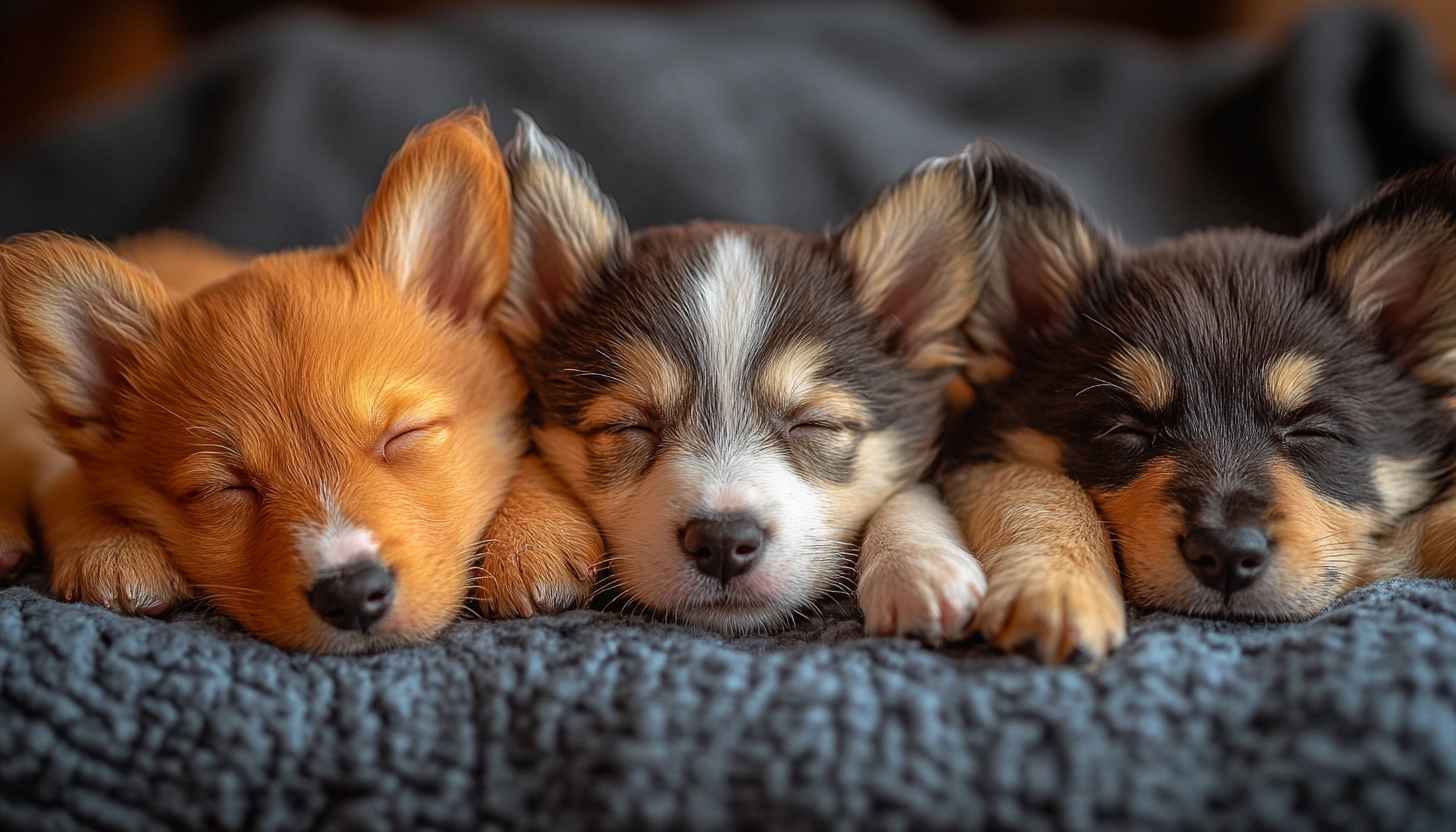 Cute Sleeping Puppies 4K Mobile Wallpaper Free Desktop Background