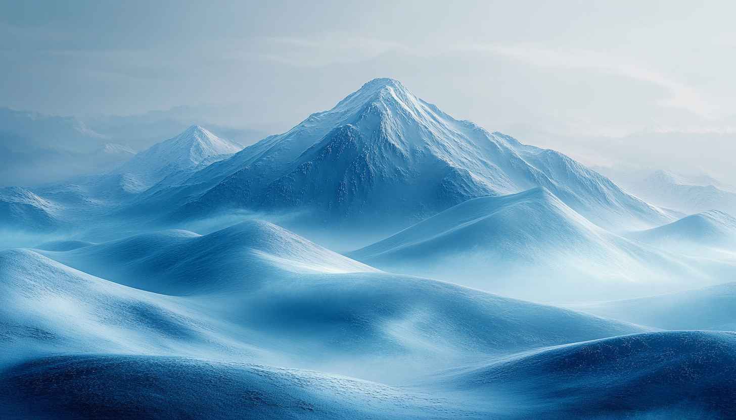 Snowy Mountain Range 4K Desktop Background, Free Mobile Wallpaper