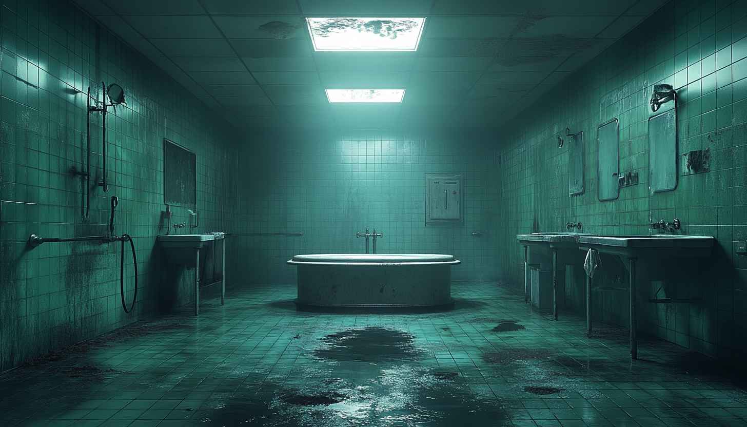 Creepy Bathroom Wallpaper 4K Desktop Background, Mobile Wallpaper Horror