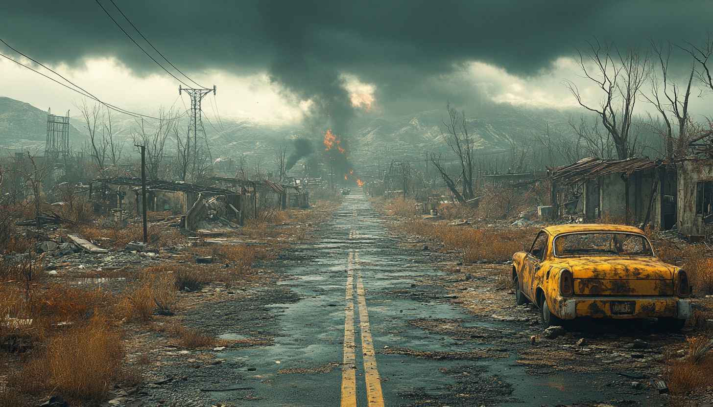 Post-Apocalyptic City 4K Desktop Backgrounds and Phone Wallpaper