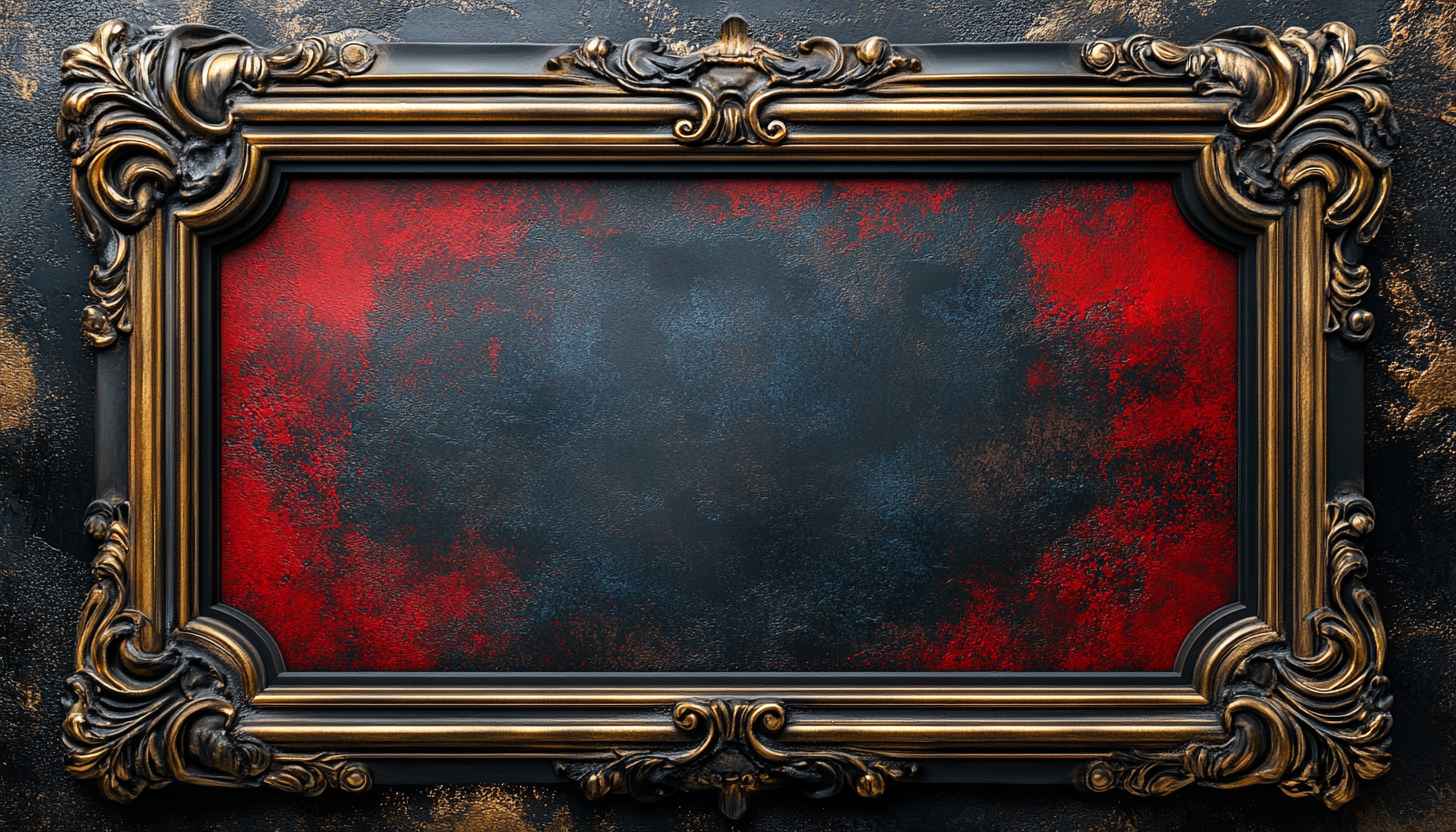 Ornate Frame Red and Dark Texture 4K Desktop Wallpaper