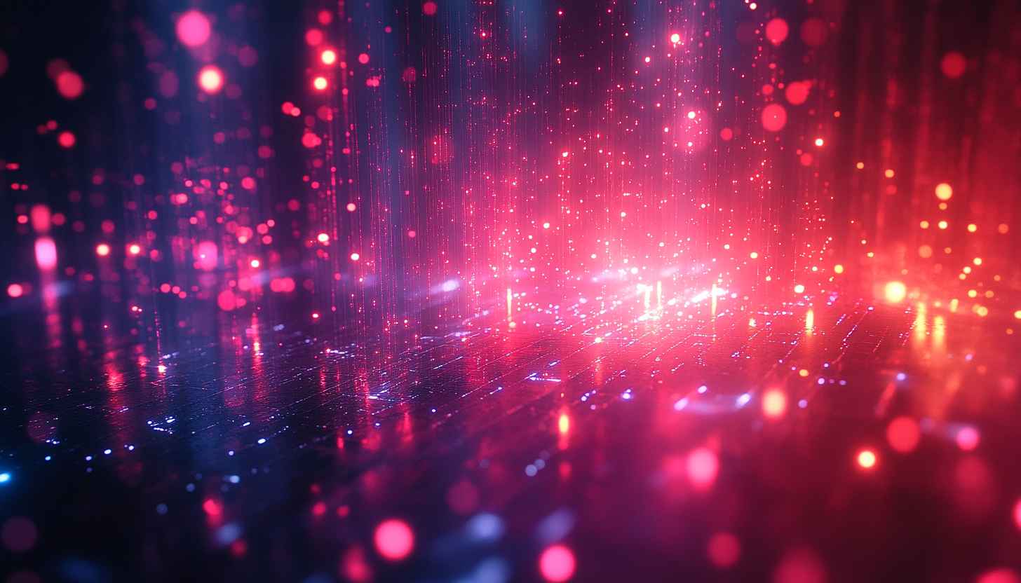 Abstract Red Blue Bokeh Lights 4K Desktop Mobile Wallpaper