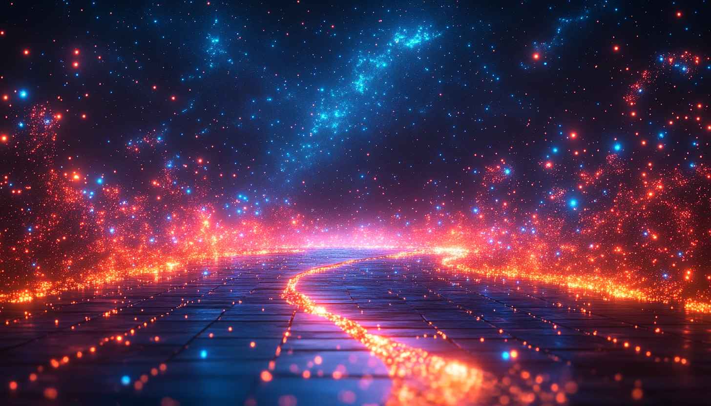 Stardust Galaxy Road 4K Desktop Wallpaper, Cosmic Background Images