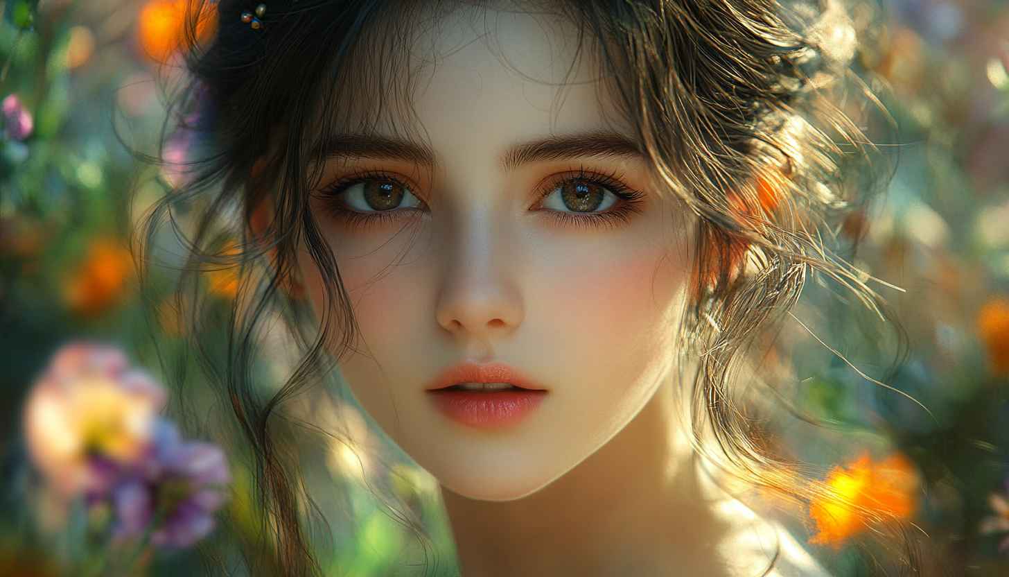 Beautiful Girl Portrait Wallpaper Aesthetic Mobile Backgrounds 4K