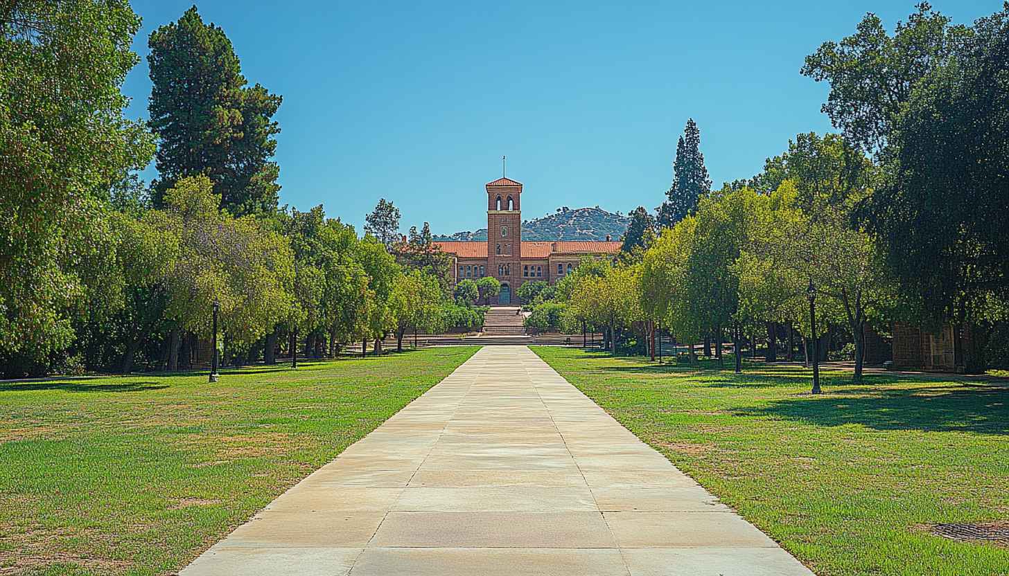 University Campus Building Desktop Background Trees Summer Wallpaper