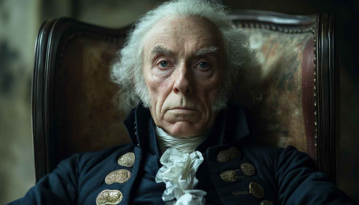 Stern Portrait of an Old Naval Officer Desktop Wallpaper