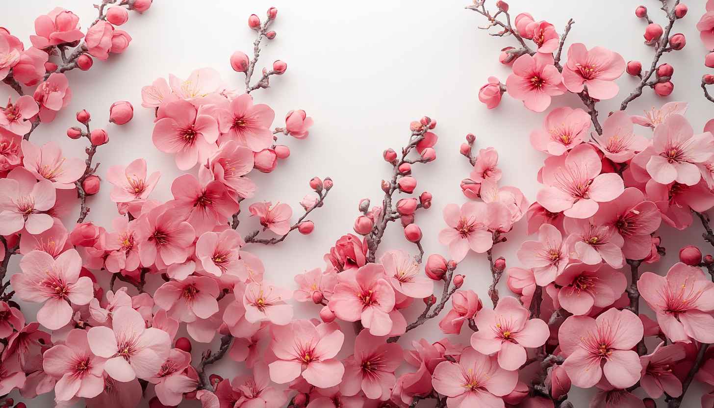 Pink Cherry Blossom Branch Aesthetic Wallpaper 4K Mobile Background