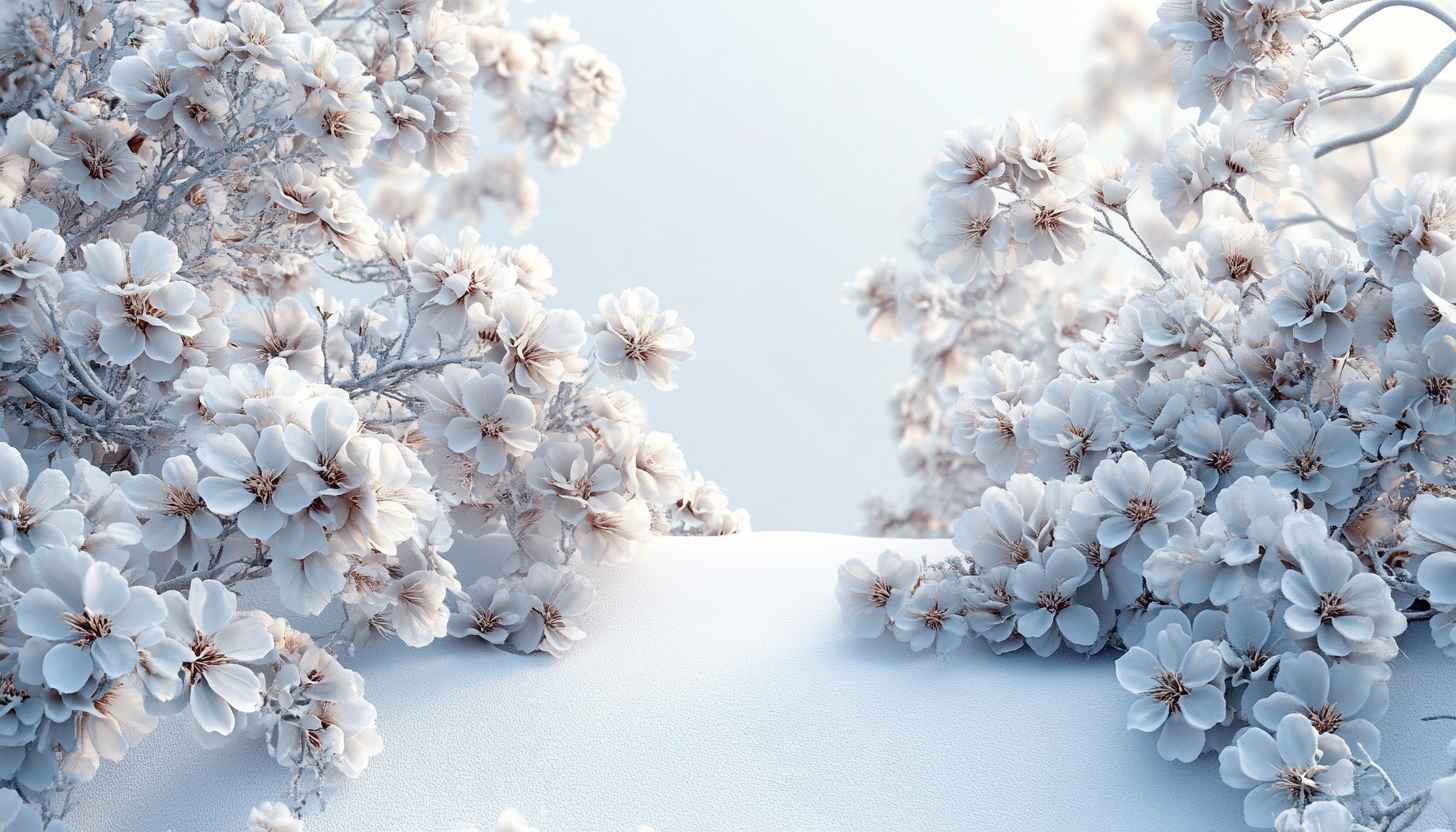 White Flowers 4K Desktop Background - Free Floral Mobile Wallpaper