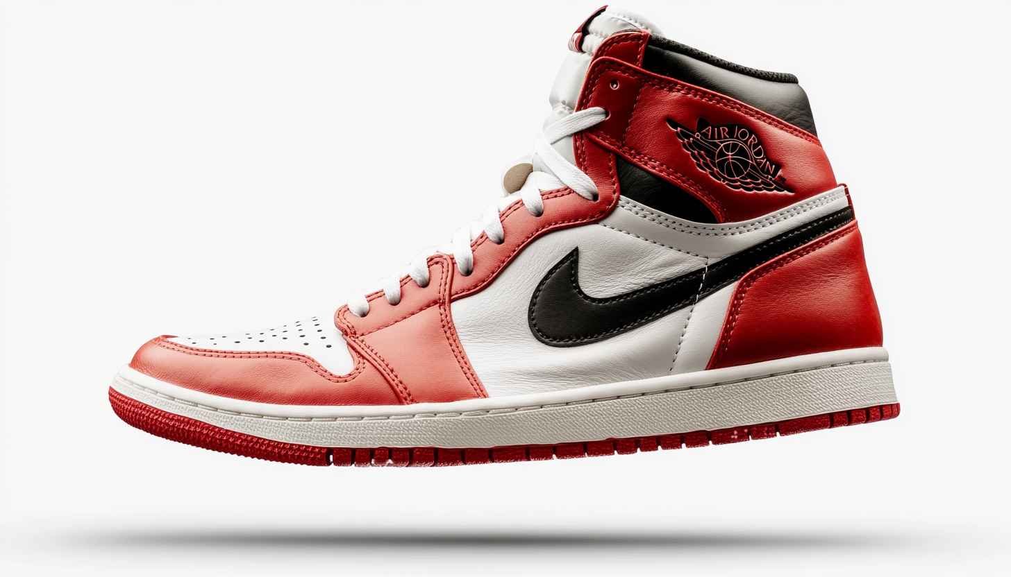 Air Jordan 1 High Retro Red White 4K Wallpaper