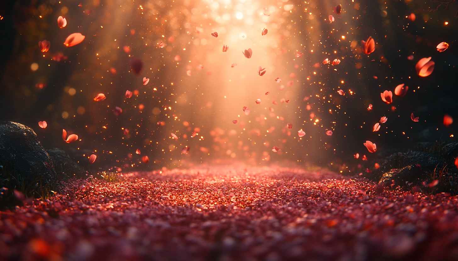 Falling Flower Petals 4K Desktop Background Nature Mobile Wallpaper