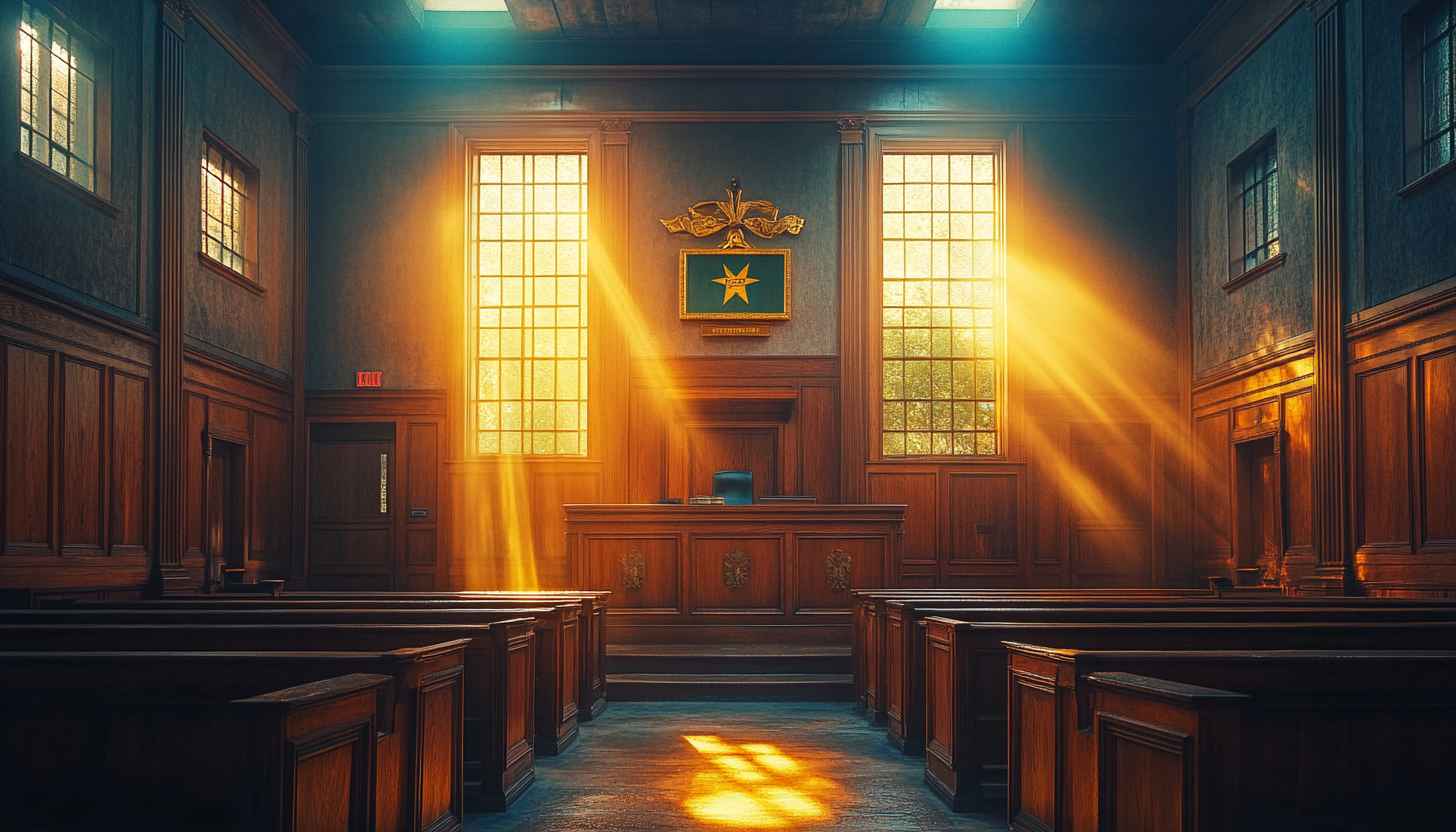 Courtroom interior design 4K desktop background free mobile wallpaper
