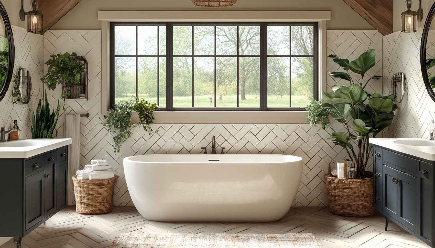 Luxury Bathroom Wallpaper: Free Modern Bathroom Interior Design Background