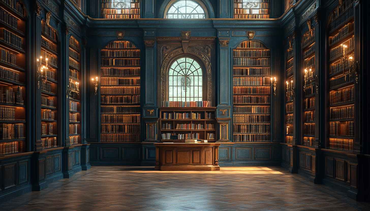 Elegant Library Room Wallpaper 4K - Free Desktop Background