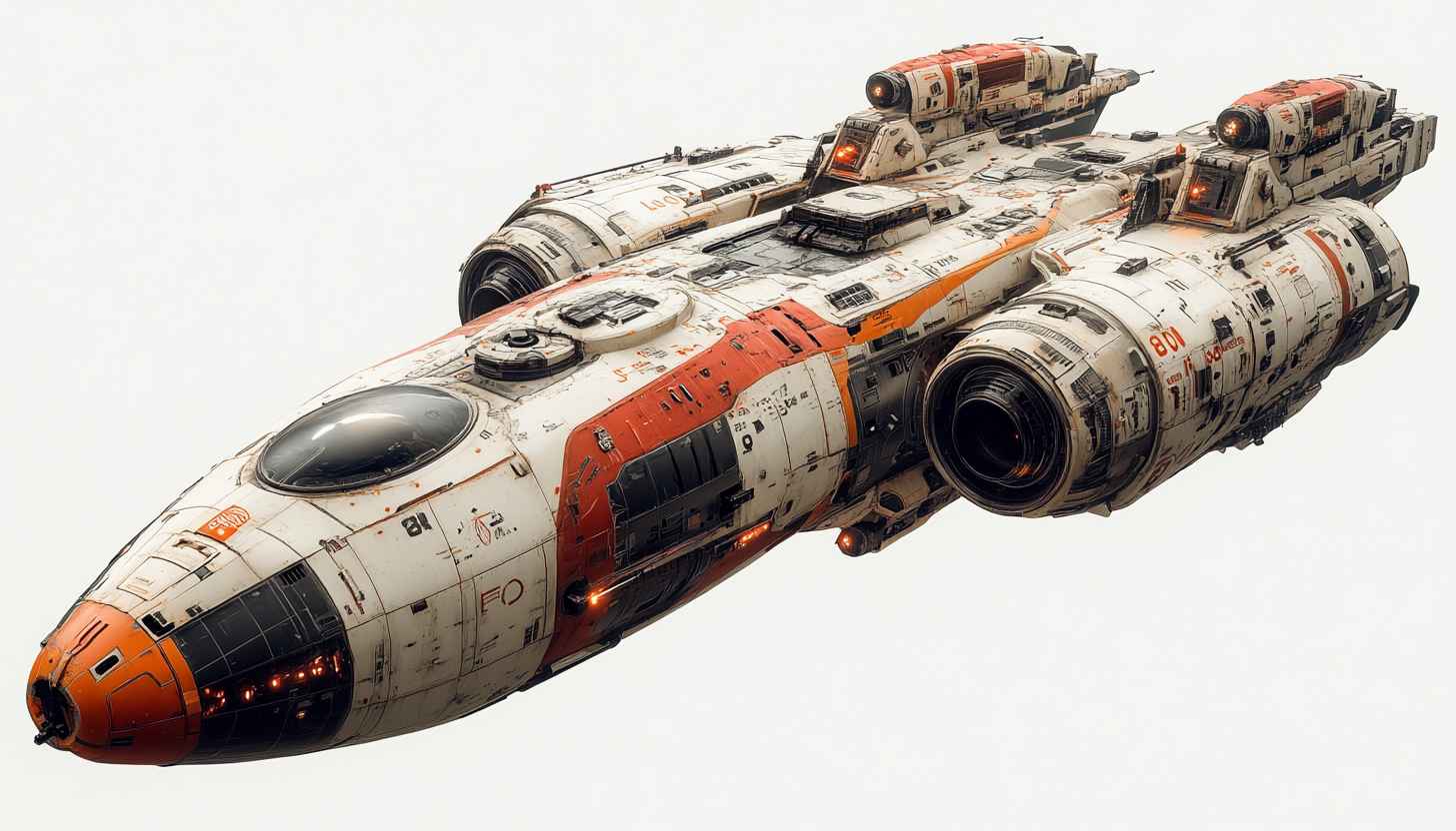 Retro Futuristic Spaceship Wallpaper 4K, Spacecraft Mobile Background Free