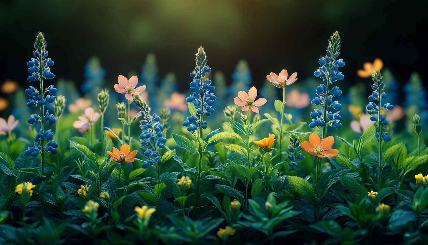 Beautiful flower field 4K wallpaper for desktop and mobile use