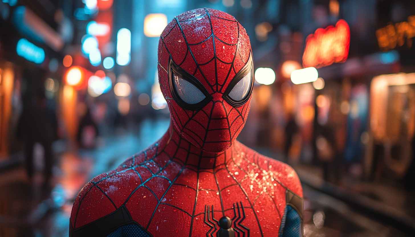 Spider-Man Close-Up 4K Wallpaper for Desktop and Mobile Backgrounds