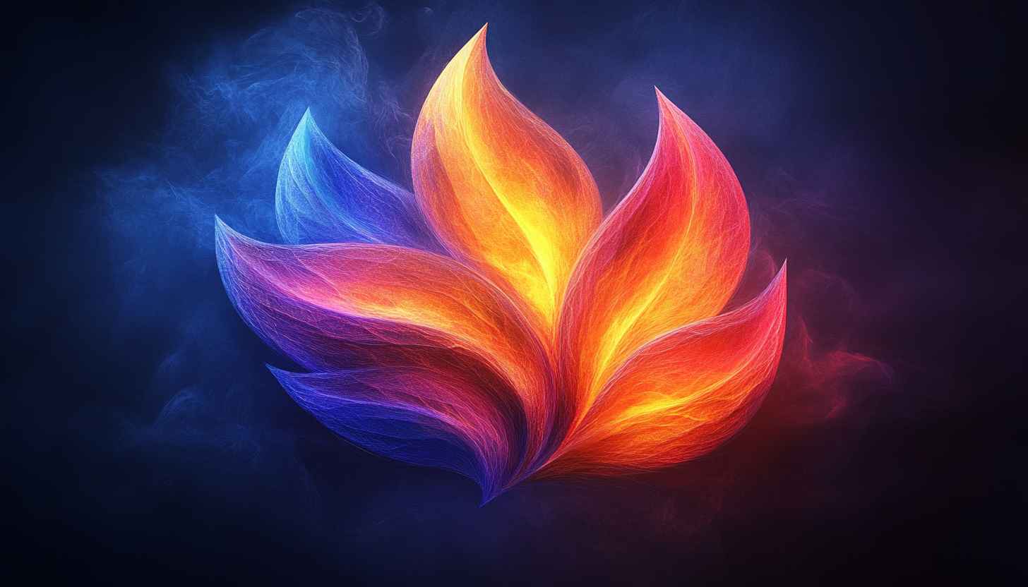 Abstract Fire Flower 4K Mobile Wallpaper Art Free Download