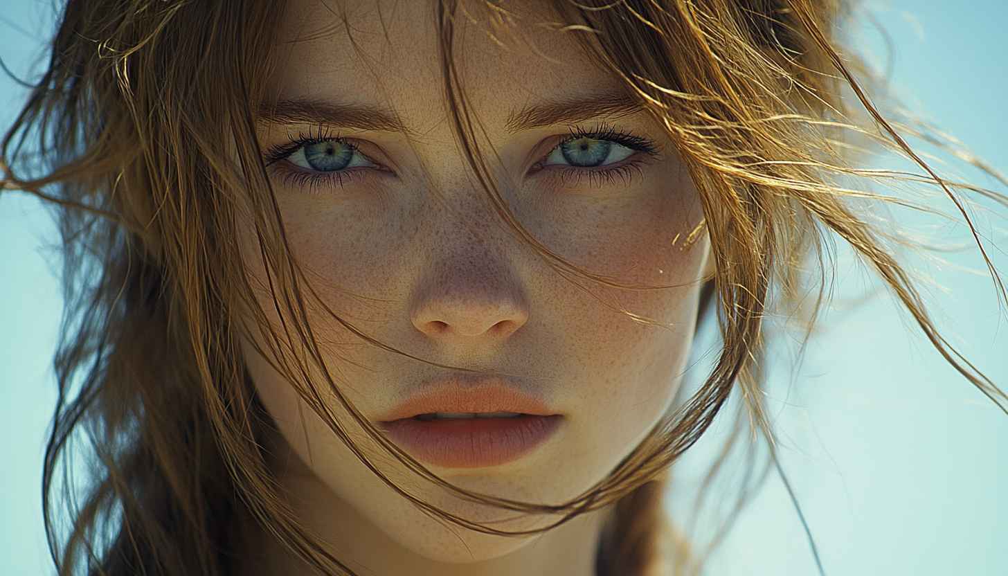 Freckled Woman Portrait Free Mobile Background Aesthetic Pretty Girl Wallpaper