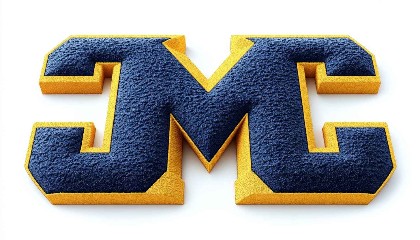 Michigan Wolverines Blue Gold Logo Wallpaper for Desktop Background