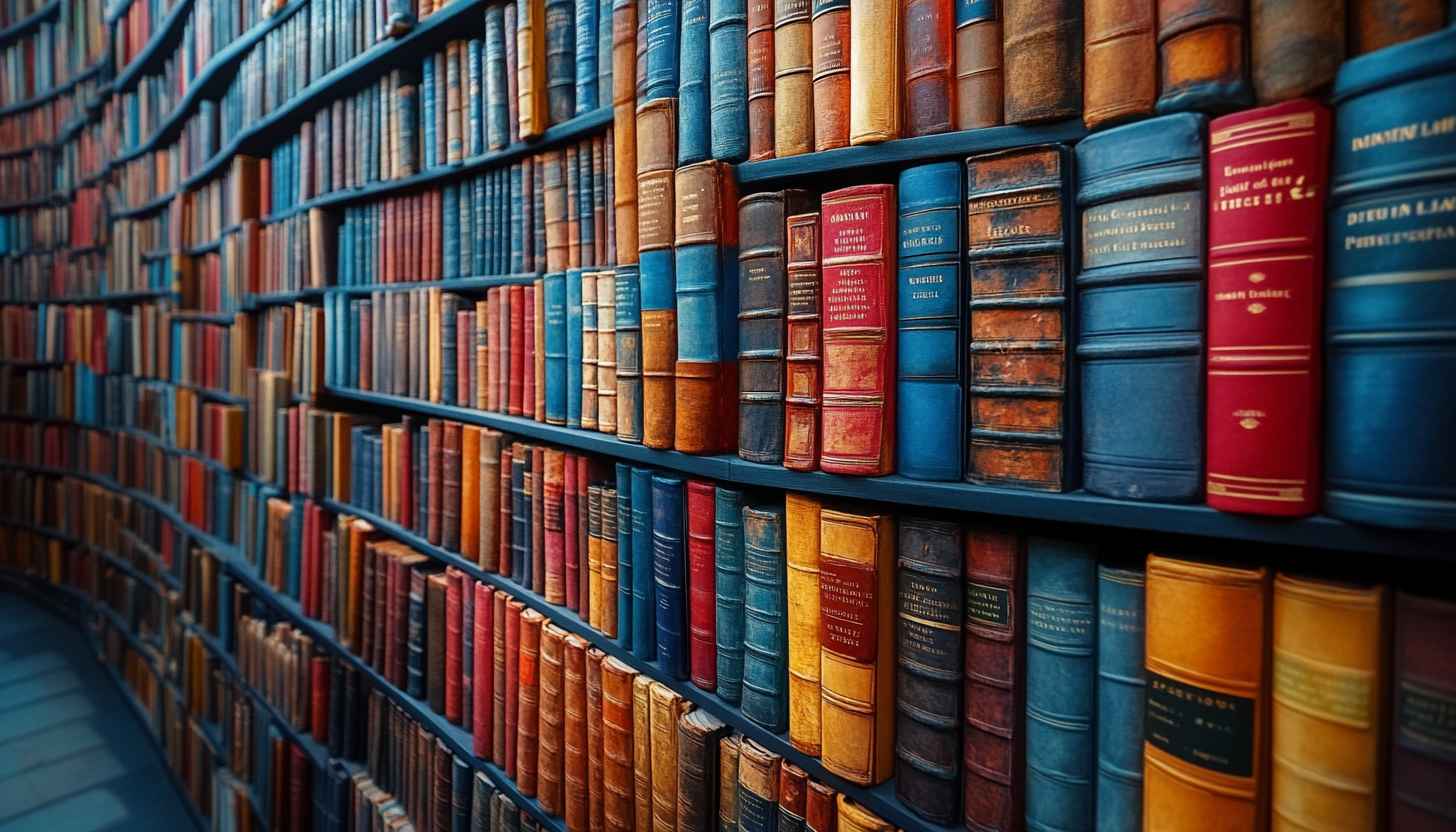 Vintage Bookshelf Aesthetic Wallpaper 4K, Library Books Mobile Background