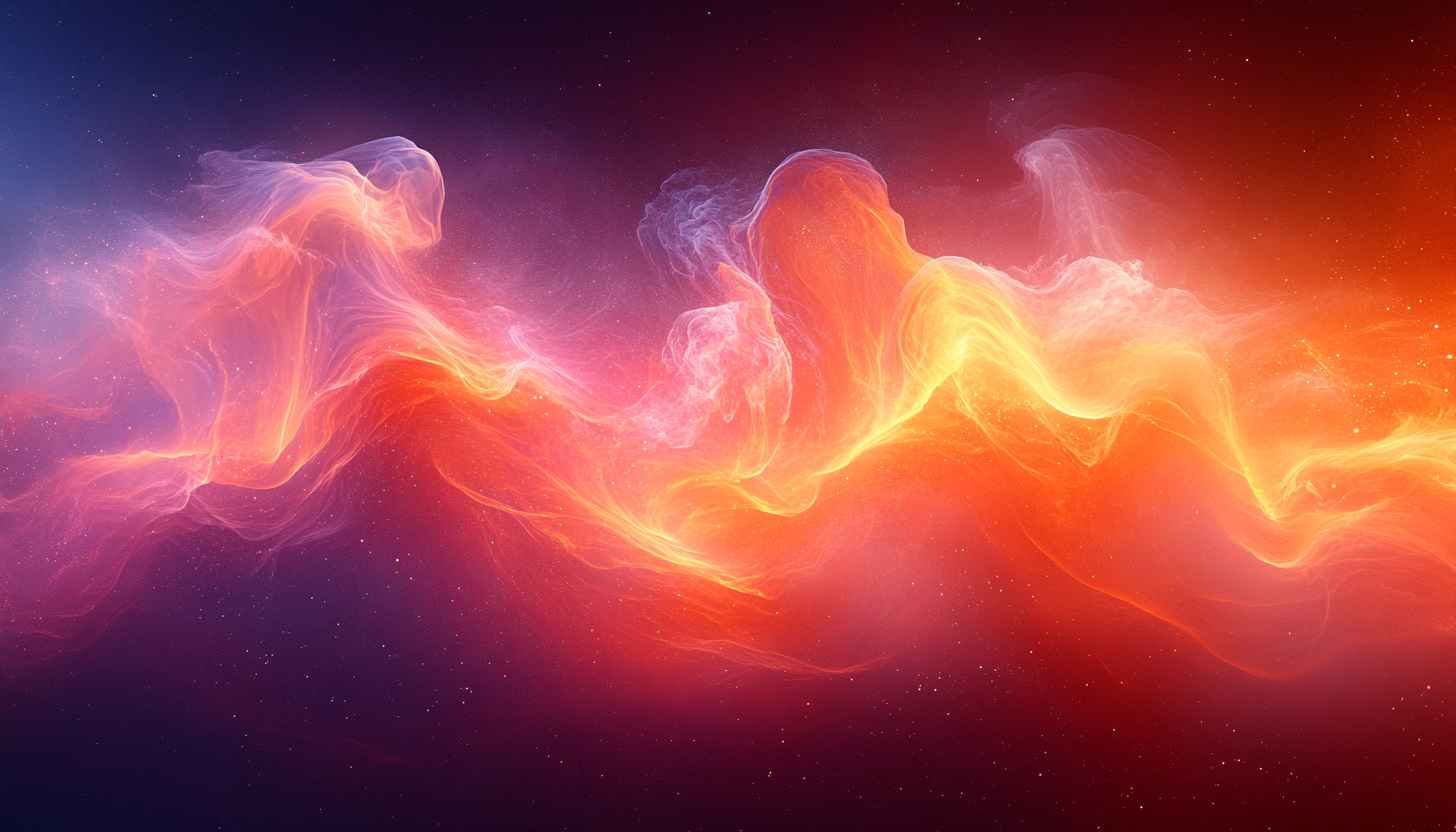 Fiery Galaxy Mobile Wallpaper, 4K Desktop Background, Orange Space Art