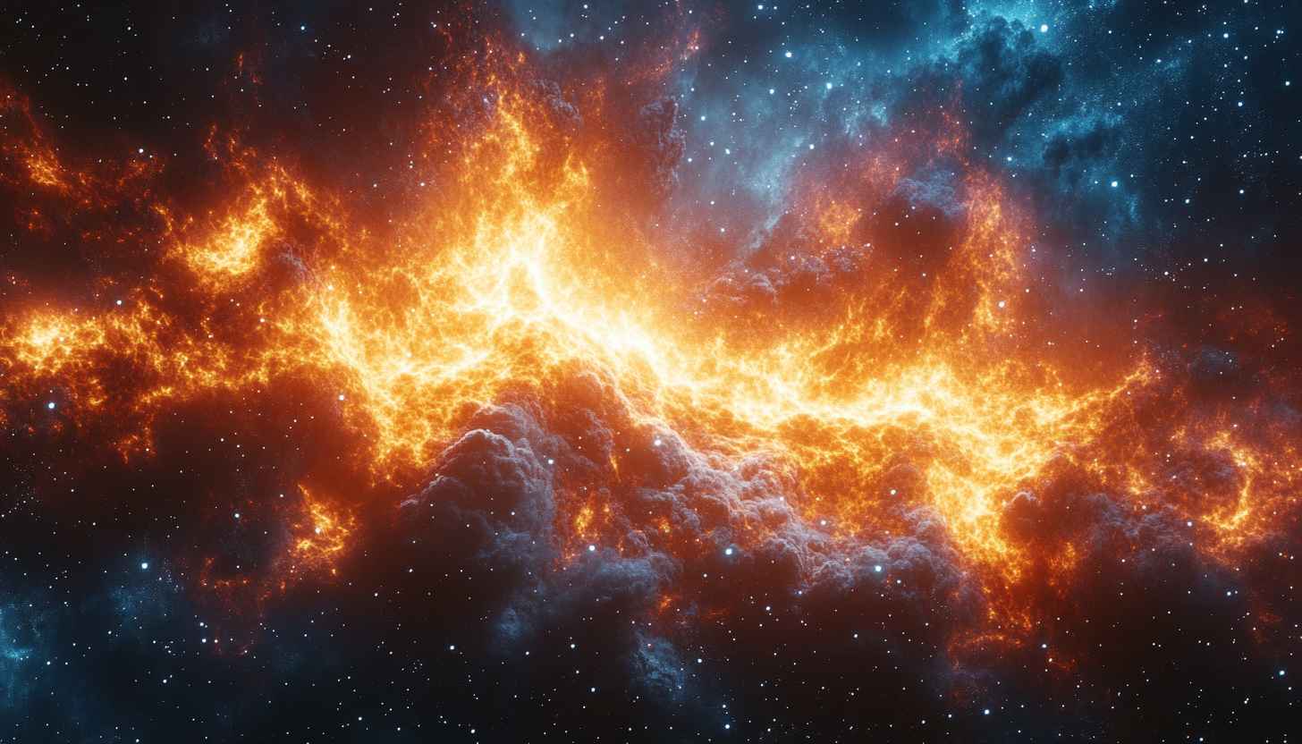 Fiery Nebula Galaxy 4K Wallpaper Space Background for Desktop