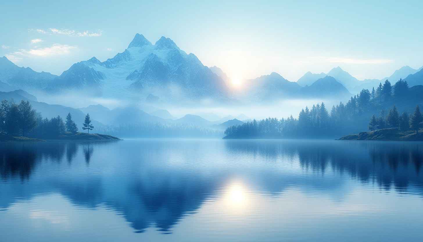 Lake Mountain Serene Blue 4K Desktop Backgrounds Free Mobile Wallpaper