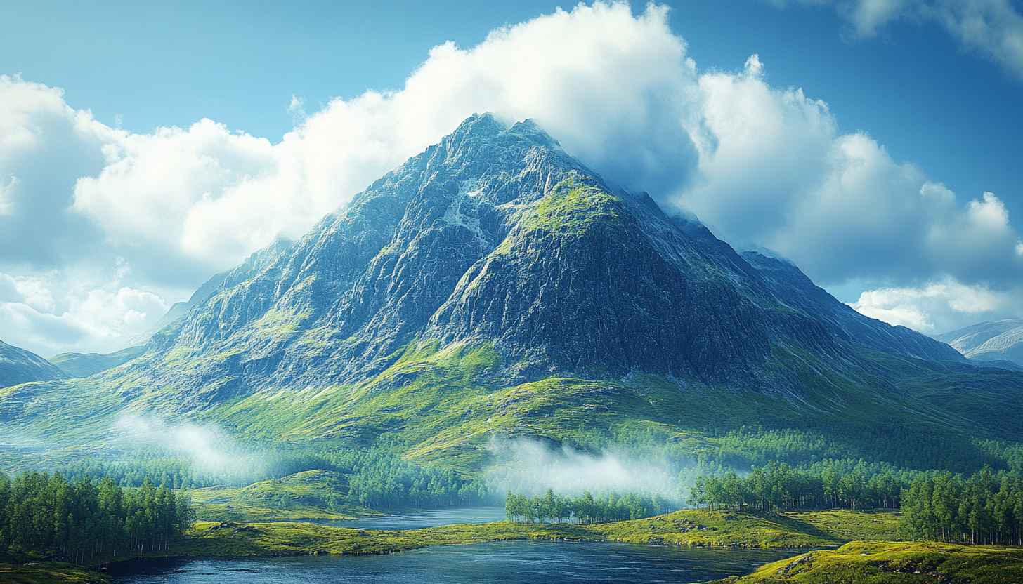 Mountain Lake Landscape 4K Desktop Wallpaper, Scottish Highlands Free Background