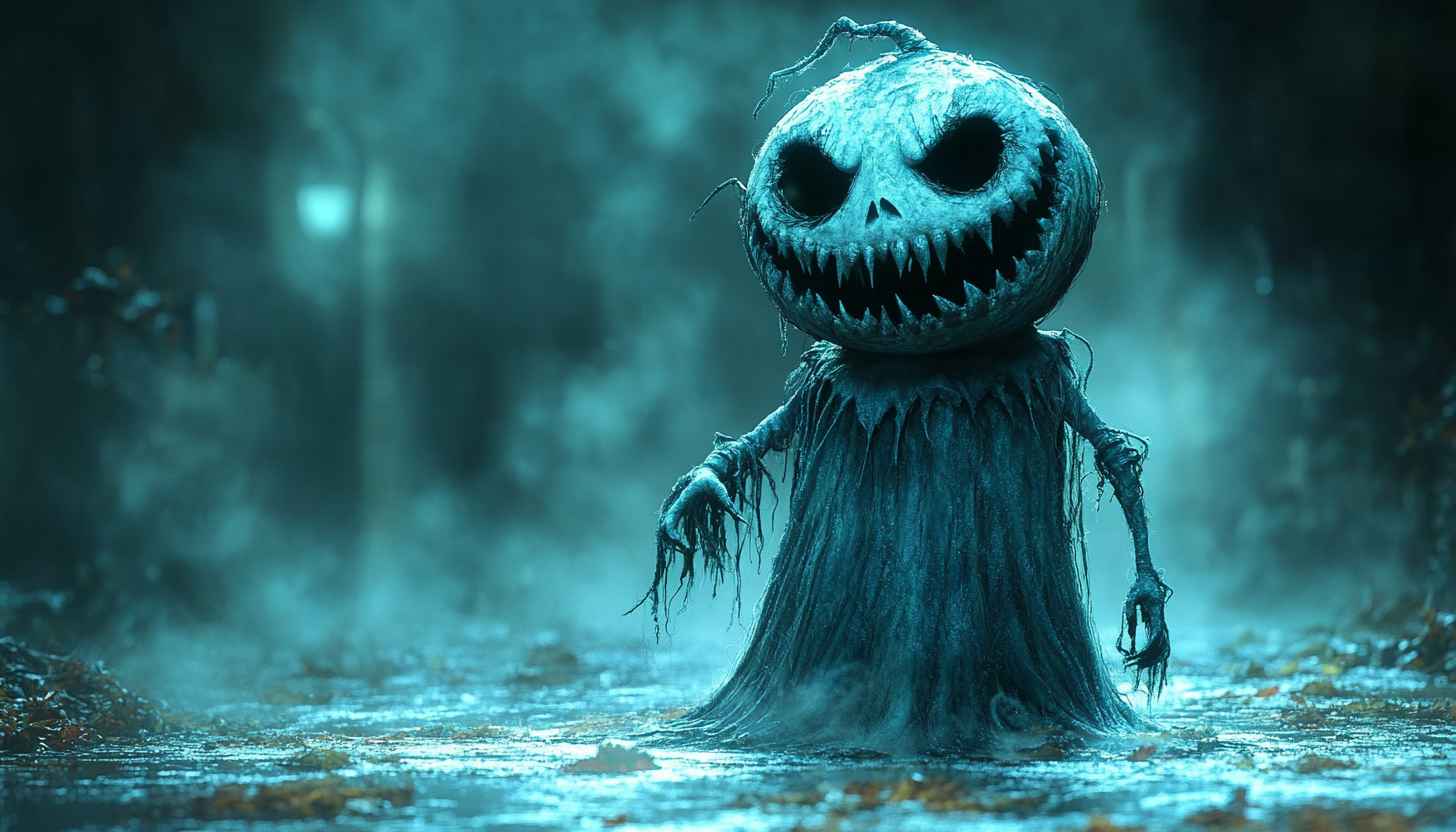 Spooky Pumpkin Monster Halloween Mobile Wallpaper Creepy Desktop Background