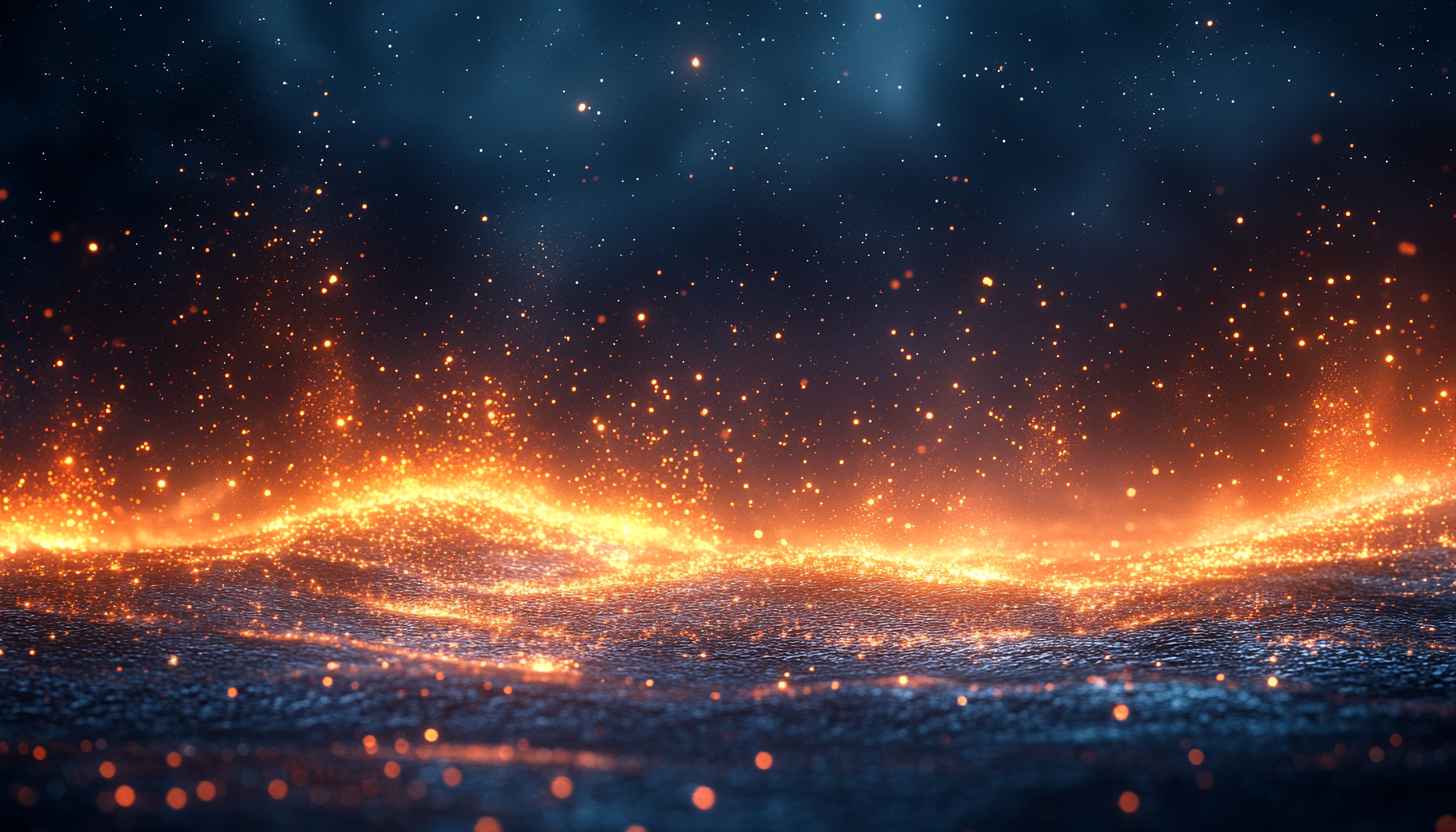 Burning Orange Stars Night 4K Desktop Background Mobile Wallpaper