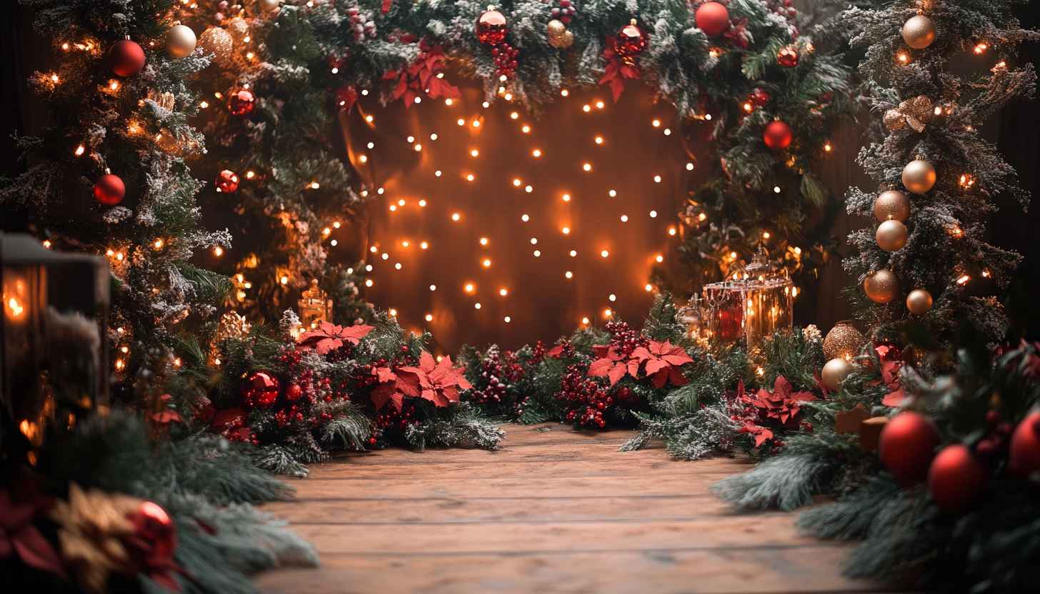 Festive Christmas Lights Mobile Wallpaper: Free Holiday Season Background