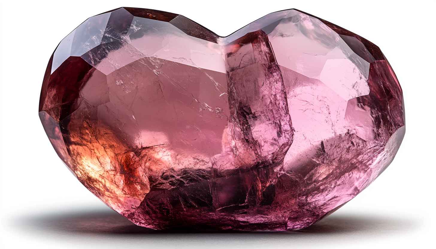 Pink Heart Crystal Mobile Wallpaper Free Heart Gemstone Background