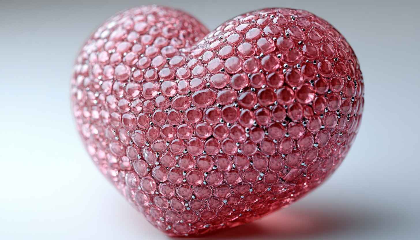 Sparkling Pink Heart Mobile Wallpaper Free Valentine's Day Background