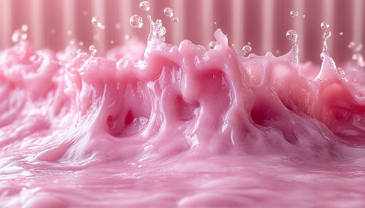 Pink Cream Liquid Splash 4K Mobile Background Aesthetic Wallpaper