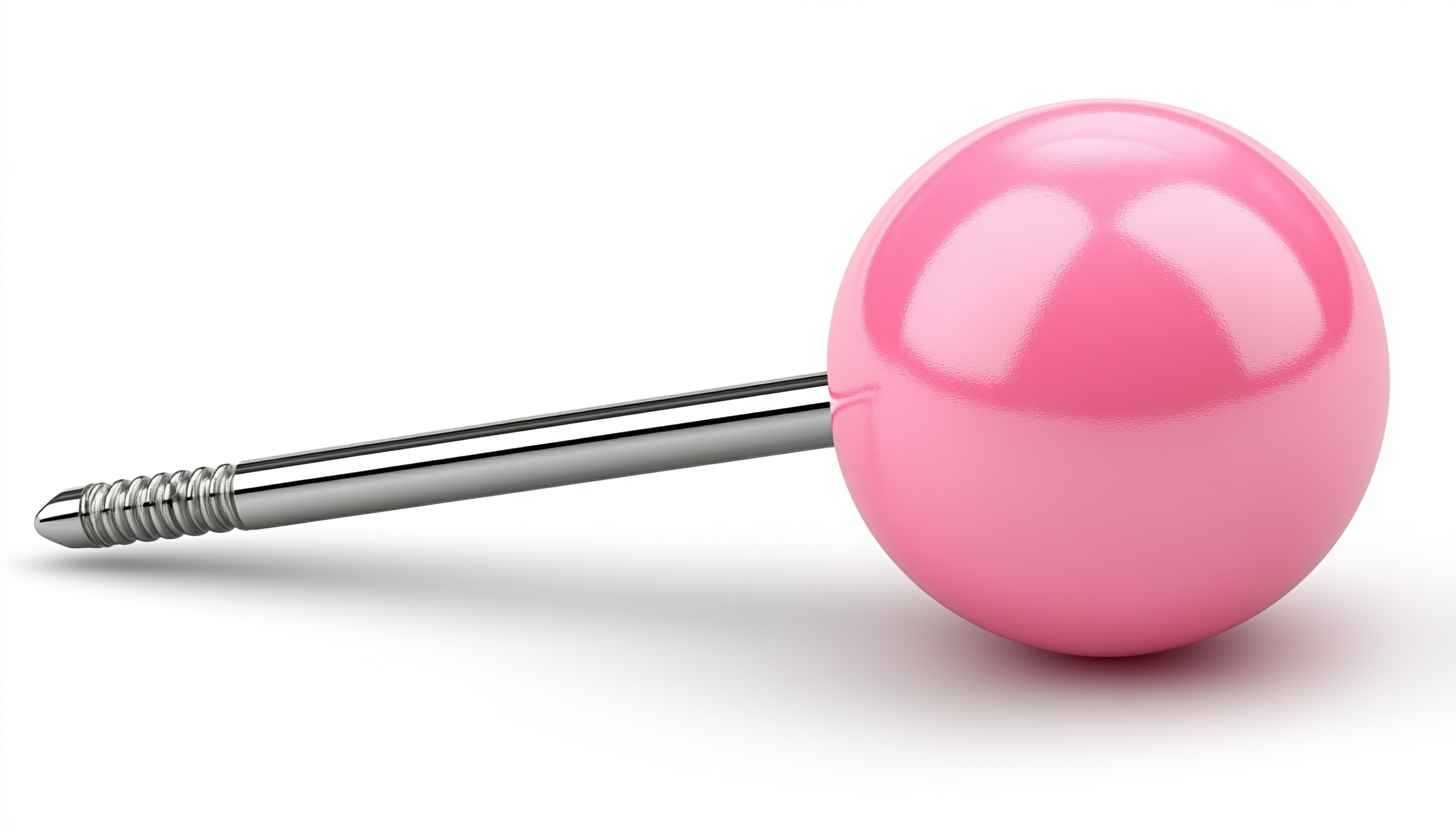 Pink Ball Tongue Ring 4K Desktop Mobile Background Wallpaper