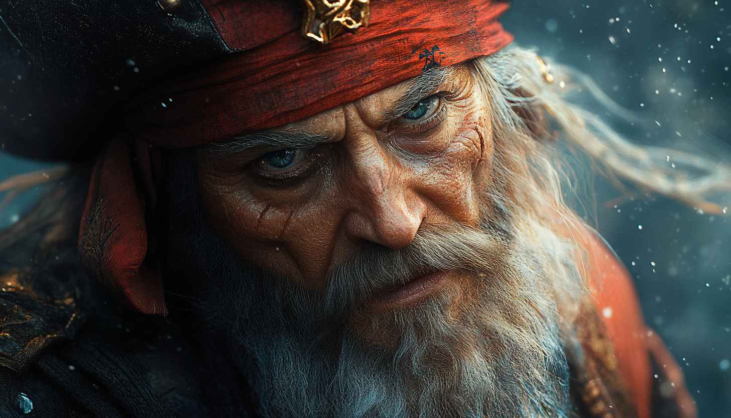 Pirate Portrait 4K Wallpaper Jack Sparrow Style Desktop Background