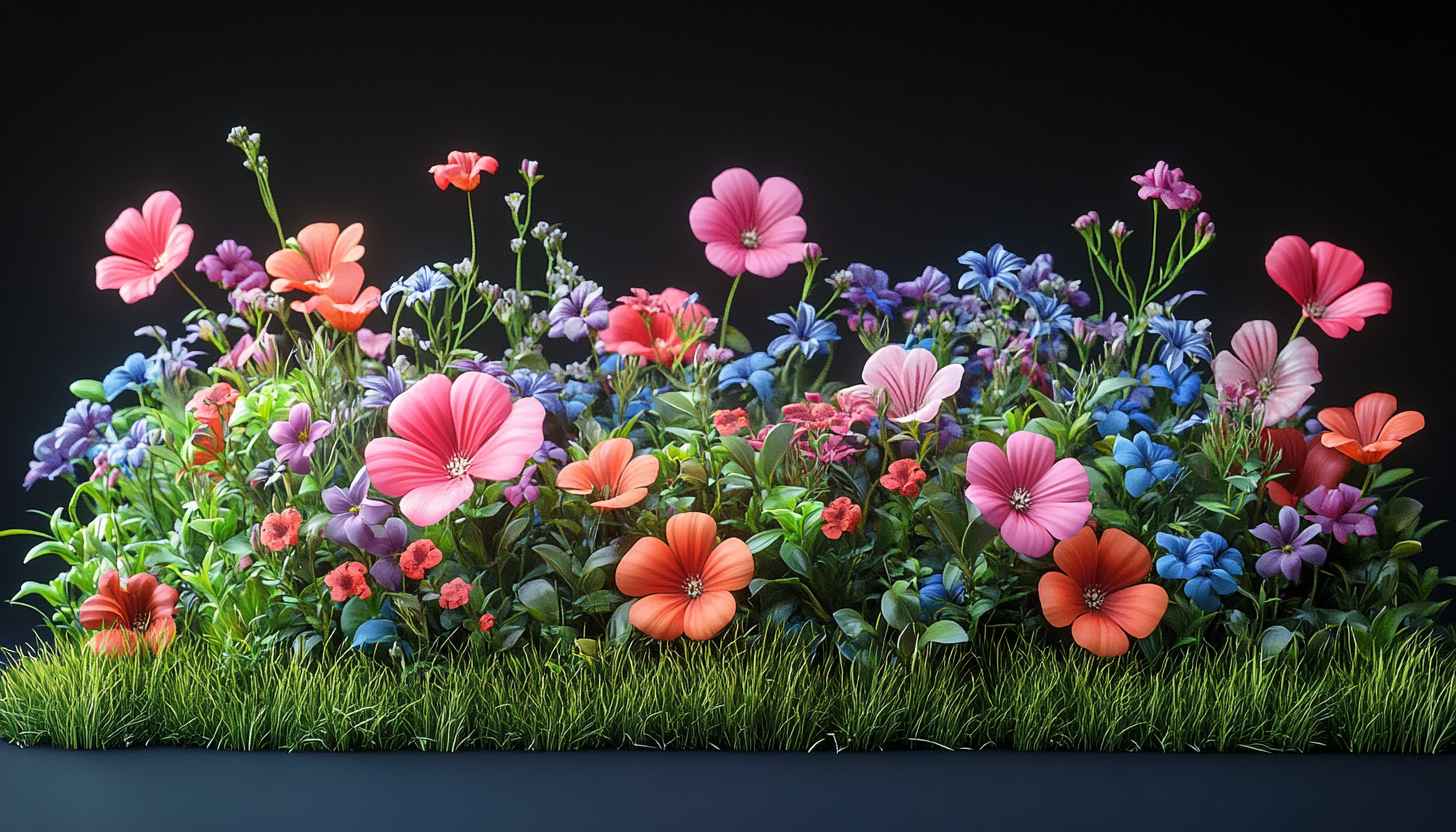 Vibrant Floral Garden Mobile Wallpaper - Free Spring Flower Background