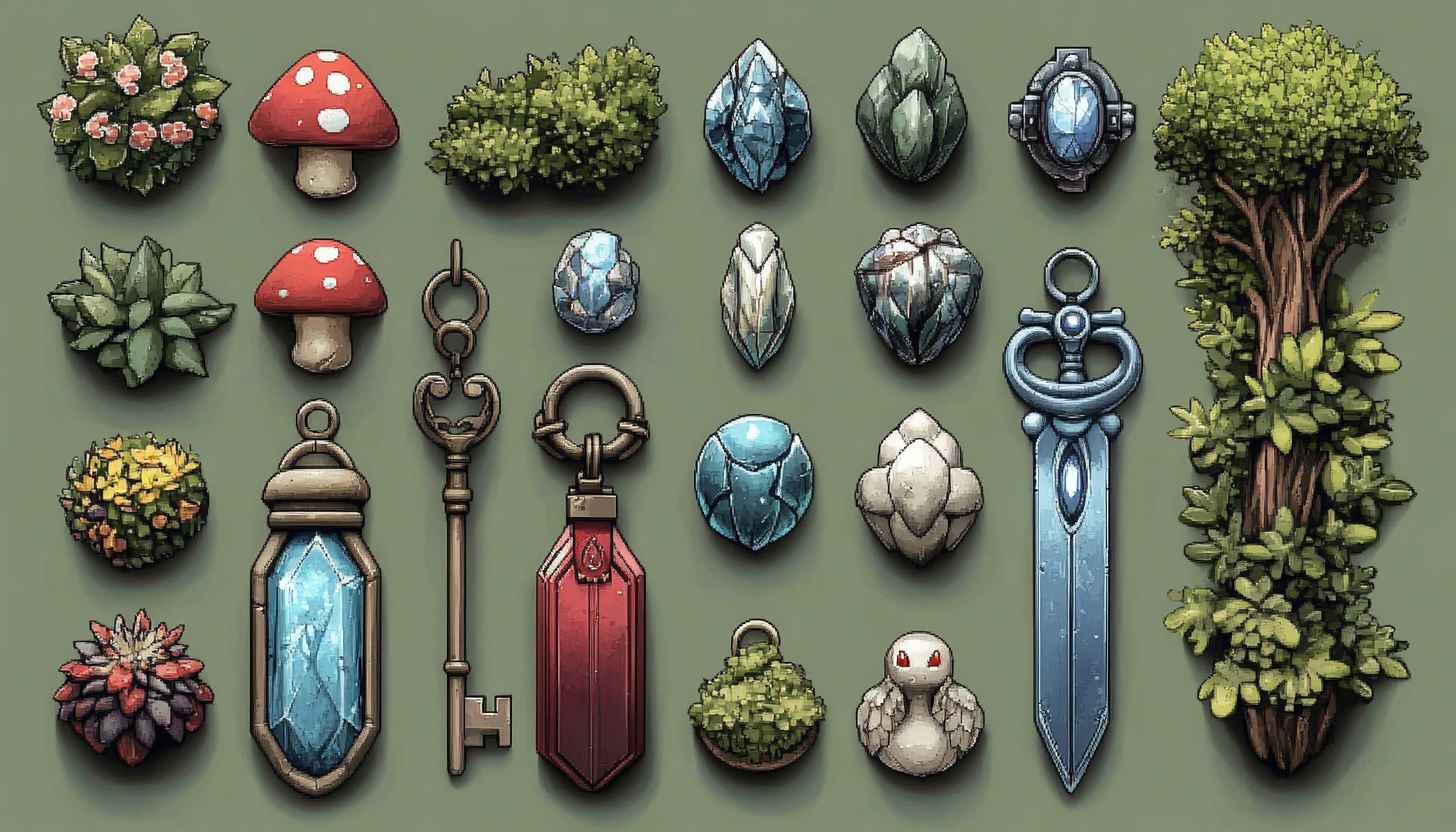 Fantasy Game Items 4K Desktop Background, Magic Treasures Mobile Wallpaper